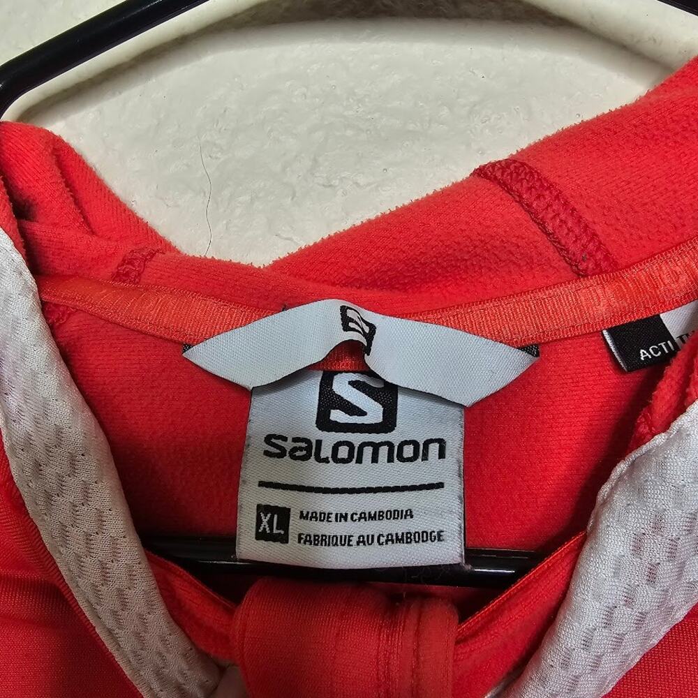 Salomon Full Zip Up Soft Shell Jacket Hooded Pink… - image 4